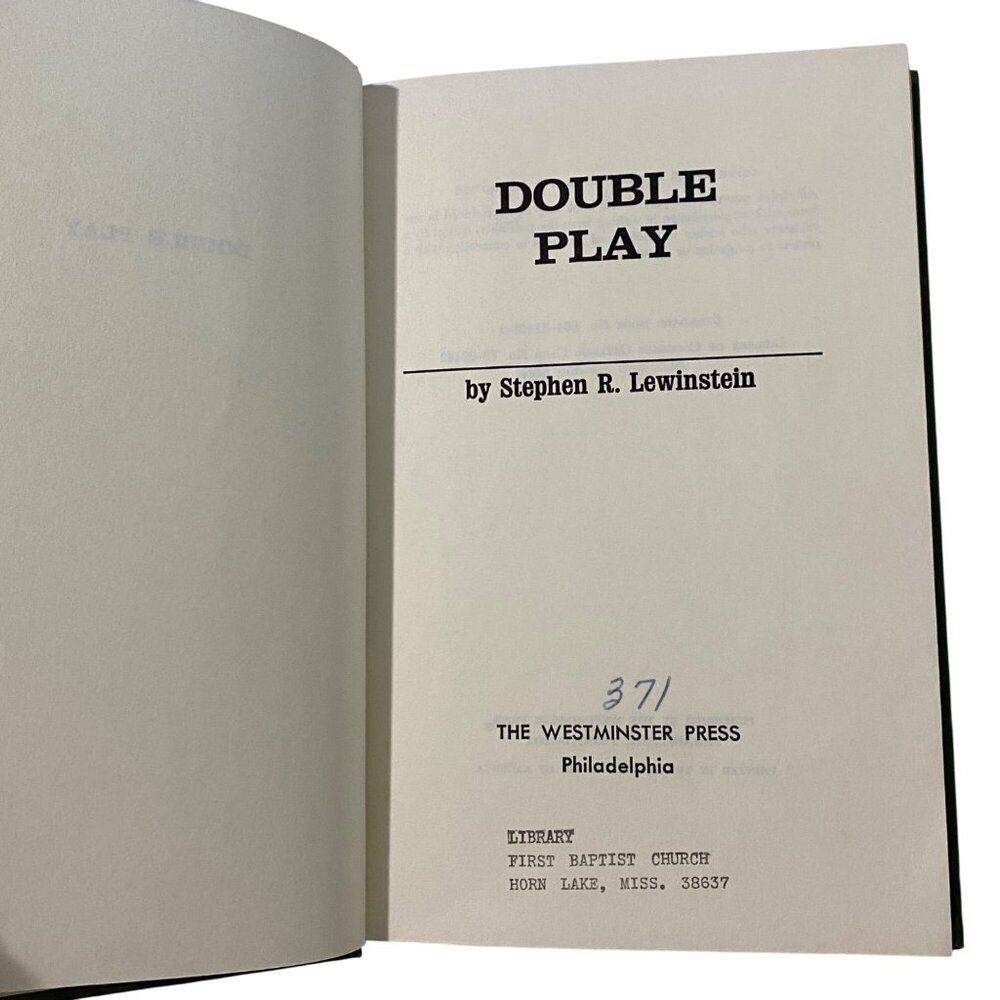 Double Play Hardcover Book Stephen R Lewinstein Baseball Sports Boys Young Adult - Picture 4 of 9